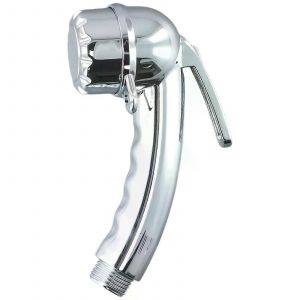 Pomme de douche chrom&eacute;e 1/2 avec bouton Marche / Arr&ecirc;t Bidet Douche WC Petite buse Salle de bain Robinet de cuisine - Neuf