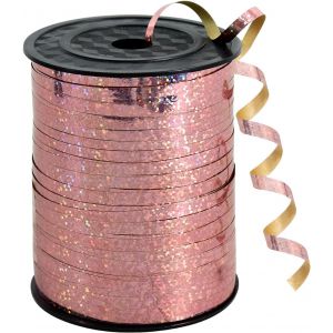 Ruban &Agrave; Friser Or Rose De 454 M De Long Pour Ballons, Rouleau M&eacute;tallique Brillant Pour Emballage Cadeau, Artisanat, D&eacute;coration De F&ecirc;te D'anniversaire, D&eacute;coration De Mariage - Neuf