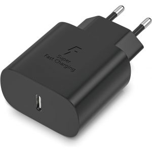 Prise De Chargeur Rapide Usb C 25W Samsung Pour Samsung Galaxy S25 S24 S23 S22 S21 Ultra 5G S20 Ultra S20 S20+ S10 A06 A05 A04 A16 A15 A25 A35 A55 A54 5G A52 A51 A32 A31 Bloc De Charge Rapide Usb-C - Neuf