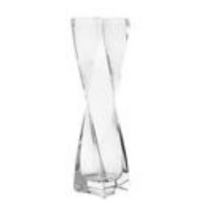 LEONARDO Swirl Vase carr&eacute; Verre Transparent - Neuf