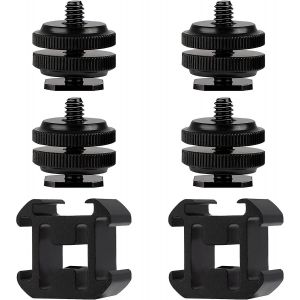 Adaptateur de fixation pour griffe porte-accessoire triple pour microphone, flash, moniteur, caméra, caméscope - Neuf