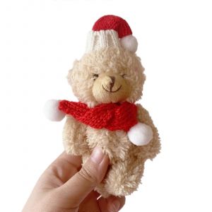 Pendentif ours rose en peluche, joli porte-cles, decoration de Noel, accessoire pour sac a main, cadeau pour enfants, remplissage de sacs cadeaux - Neuf