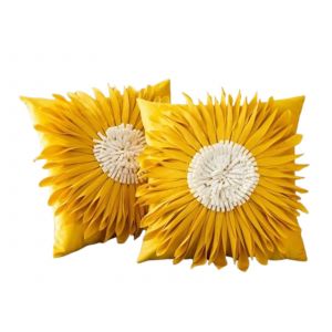 Housses De Coussin Tournesol 45 Cm X 45 Cm - Lot De 2 - Neuf
