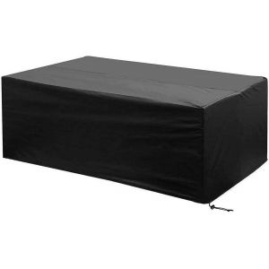 Ulteronixshop-Housse Salon De Jardin 213x132x74cm Exterieur Etanche Coupe-Vent Poussi&egrave;re Tissu Oxford Noir Housses De Meubles Avec Boucle De Verrouillage B&acirc;che De Protection Pour Table Chaise Mobilie - Neuf