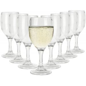 Lot De 8 Petits Verres À Vin En Plastique Incassables S En Polycarbonate Transparent Pour Fête,Camping,Pique-Nique,Jacuzzi,Piscine - Neuf