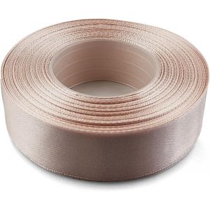 1x Ruban De Satin Beige 25 Mm X 32 M Rouleaux De Ruban Satin Ruban Tissu Multicolore Ruban De D&eacute;coration Ruban &Agrave; Bricoler Ruban Satin D&eacute;coratif Pour No&euml;l P&acirc;ques Cadeau Anniversaire Mariage - Neuf