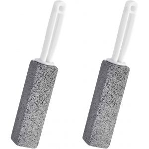 Chenquansarl-Lot De 2 Blocs De Nettoyage Pour Wc Avec Poign&eacute;e - &Eacute;limine Les Taches D'eau Dure, Citron Vert Et Rouille - Pour Toilettes, Salle De Bain, Porcelaine Et C&eacute;ramique (23,5 Cm) - Neuf