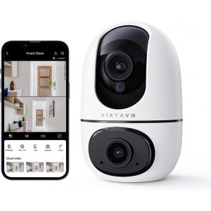 1080P Indoor WiFi Surveillance Camera,Night Vision,Real Time Notifications,Person Detection,Motion Tracking,Compatible with Alexa - Neuf