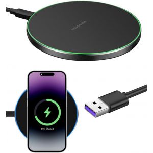 KALANKA-Chargeur sans Fil 35W, Station de Recharge sans Fil Rapide, Chargeur Induction Compatible avec iPhone 16/15/14/13/12, Galaxy S24/S23/S22/S21, Xiao mi, Hua wei, One Plus, Air Pods, Qi USB C - Neuf
