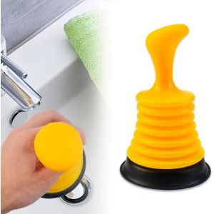 Jaune-Ventouse déboucheur d'Évier de Piston avec Grand Soufflet d'Aspiration Puissante de la Coupe du Dissipateur de Piston d'un Évier de Cuisine Plongeur pour la salle de Bains d'Évier de Cuisine de la Baignoire - Neuf