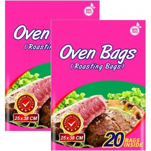 Lot de 20 sacs &agrave; r&ocirc;tir pour la cuisson de la viande,du poulet,du poisson,des l&eacute;gumes (2 25 x 38 cm) - Neuf
