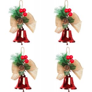 4 Pi&egrave;ces de No&euml;l Arc D&eacute;coratif de No&euml;l Bow Ruban,Arbre de No&euml;l Arc de No&euml;l Ruban Arc Ornements,Rouge, Arbre de No&euml;l &agrave; l'Arc de l'Arbre de No&euml;l Bowknot D&eacute;coration d'Arbre de No&euml;l des couronnes&iquest;C&iquest; - Neuf