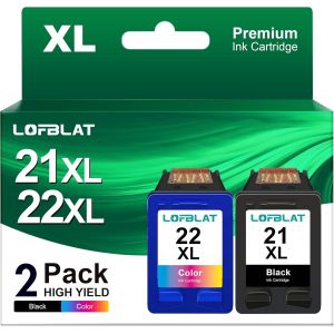 21XL 22XL Cartouches d'encre compatibles pour HP 21 22 pour Deskjet F380 F390 D2360 D2460 3940 D1530 D1560 F2180 F4180 Officejet 4315 4355 PSC 1410 - Neuf