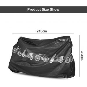Housse de Protection Imperm&eacute;able pour V&eacute;lo,Housse Velo Exterieur Protection,Bache Velos Exterieur Impermeable,Housses pour V&eacute;los,Anti-poussi&egrave;re,Anti-UV,B&acirc;che &Eacute;tanche Contre la Pluie Neige,Noir - Neuf