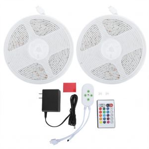HJLIAN Bande lumineuse LED RVB sans fil Wi-Fi de 10 m avec telecommande 24 touches (prise americaine 100-240 V) - Neuf