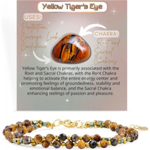 Eryi-Bracelet Femme De Pierre Naturelle Perles, Cristal 4mm Perle Pierres Précieuses Bijoux Femme Cadeau - Neuf