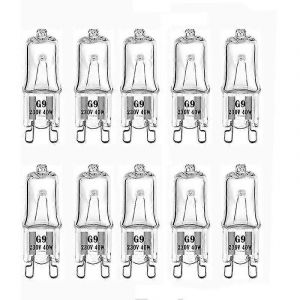 Ampoule Halogène G9 40w 220v,Blanc Chaud 2800k,Paquet De 10 - Neuf