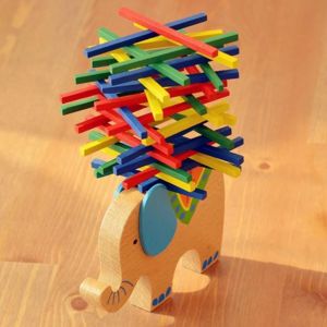 &Eacute;l&eacute;phant En Bois Chameau Animal &Eacute;quilibre Pile Color&eacute; Bloc D&eacute;veloppement Enfants Toy_Camel#. - Neuf