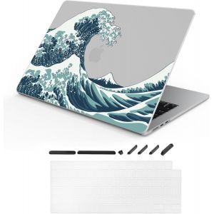 acdsgd-tui pour MacBook Air 15,3 Pouces&iquest;Versions 2025-2023 (mod&egrave;le: MacBook Air 15 A3241 M4 A3114 M3 A2941 M2 Chip), Coque Rigide avec Housse de Clavier, Motif Vague de mer -1 - Neuf