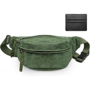 RFCBC-Sac à bandoulière en velours côtelé tendance pour femme et homme - Sac bandoulière en velours côtelé tendance - Pour les loisirs et le sport - Vert, vert, Tendance de la rue - Neuf