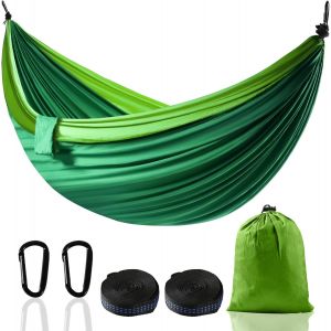 Ulteronixshop-Hamac Xxl 2 Places 300 X 200 Cm &iquest; Pliable, Ultra-L&eacute;ger Et Portable &iquest; Hamac Ext&eacute;rieur Avec Capacit&eacute; De 300 Kg &iquest; Id&eacute;al Pour Jardin, Camping, Voyage, Balcon Et Int&eacute;rieur (Vert) - Neuf