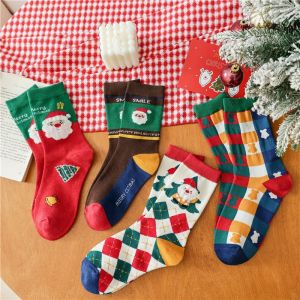 4 Paires De Couleurs De No&euml;l Chaussettes Pour Femmes, Chaussettes De No&euml;l Pour Les Filles, De La Taille 37-42 - Neuf