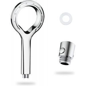 JGD-Pommeau Douche Haute Pression, Atomiseur Haute Pression Pomme de Douche Economie D'eau, Anneau Poire de Douche, avec Vanne D'arr&ecirc;t, Douchette Robinet, pour Maison, H&ocirc;tel, &Eacute;cole - Neuf