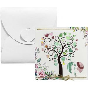 CHECARZHN--NO1-Carte De Mariage Cadeau D'Argent, Carte De Voeux D'Argent Pour Les Nouveaux Mariés, Carte De Voeux Pour Le Marié Avec Une Enveloppe, Cadeau D'Anniversaire, Anniversaire, Saint Valentin - Neuf