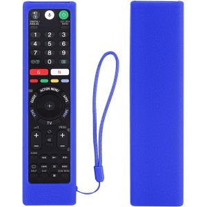 Housse Coque en Silicone pour Sony Vocale Télécommande RMT-TX100D RMF-TX310E RMT-TX300E,Housse Coque pour Buzz TV XR4000/XRS4000 Télécommande,Antidérapage,Antisismique,Lavable (Bleu) - Neuf