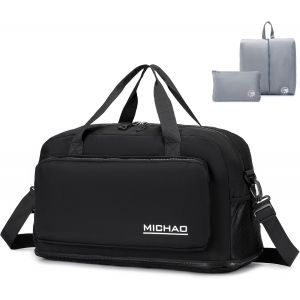 Lbgwp60-Bagage Cabine 55x40x23 Pour Avion Tui Lufthansa Airways Bagage A Main 50l Grand Sacs De Voyage Imperméable Sac À Dos De Weekend Hommes Femmes Pour Pliable Sport, Fitness, Polochon Noir - Neuf