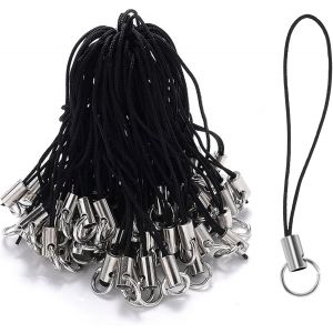 KALANKA-100 Pieces Cordes de téléphone Mobile avec chaîne de clés, Détachable Anneau Téléphone Attache Corde, Portable Chaîne Lanière Attache Porte Clé Bracelets, Longe Ruban de téléphone Mobile - Neuf