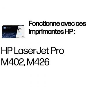 HP 26A toner LaserJet noir authentique - Neuf