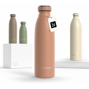 Gourde Inox 750ml | 0.75l Bouteille D'eau Isol&eacute;e | Gourde &Eacute;tanche Pour Le Sport, La Bicyclette, Les Enfants (Taupe Brown, 750ml) - Neuf