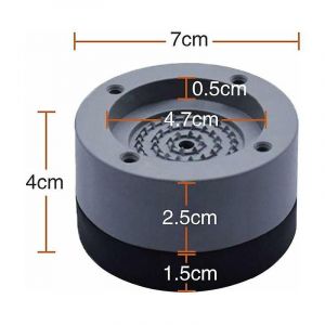 Amortisseur de vibrations, lot de 4, tapis anti-vibrations, amortisseur de vibrations pour machines à laver et sèche-linge, 4 cm (gris, 4 cm) - Neuf