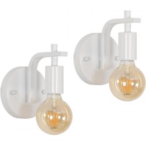 2 Pi&egrave;ces Applique Murale Int&eacute;rieure Vintage,Lampes Murale En M&eacute;tal,E27 Luminaires Int&eacute;rieur Mural Chambre Salon Couloir (Ampoules Non Comprises) - Neuf