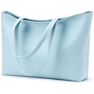 TZF-Sac &agrave; main pour femme, grand sac cabas en cuir synth&eacute;tique, &eacute;tanche, avec fermeture &eacute;clair, pour le travail, les voyages, le shopping, l'&eacute;cole - Neuf