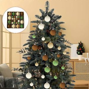 44 Pc De Velours Boules De No&euml;l Floqu&eacute; Arbre De No&euml;l Boules De Plastique Boules De No&euml;l D&eacute;coratif Suspendu Ornements D'Arbre De No&euml;l D&eacute;coration De Vacances - Neuf