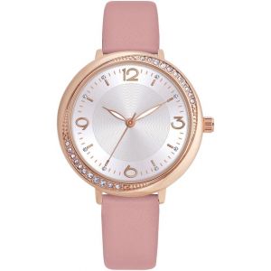 Montre Femme Or Rose Gros Cadran Avec Diamant Cristal Blanc Cuir &Agrave; La Mode - Neuf