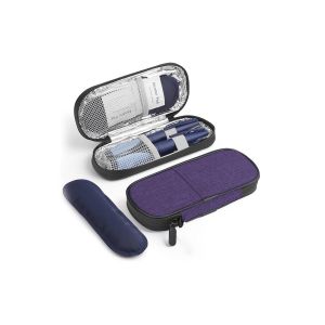 Sac Isotherme Pour Insuline Diab&eacute;tique Avec Poche Pour Embouts De Stylo - Violet - Neuf