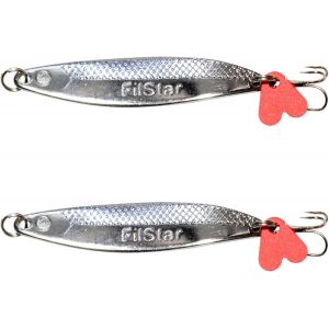 Kyaoayo-Lot De 2 Leurres Asymétriques Pour Truite - Argent - Hameçons Triples Gravés - Appâts À Truite Et Poissons Prédateurs - Leurres Artificiels - Neuf