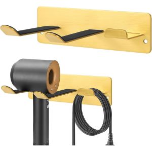 KALANKA-Support de Sèche-Cheveux,Support Mural Compatible avec Tous Les Sèche-Cheveux,Organisateur D'espace pour Salle de Bains/Chambre à Coucher/Salle de Bains/Salon de Coiffure, Acier Inoxydable304 - Neuf