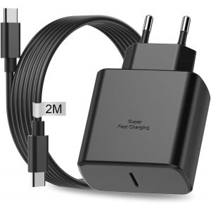 Samsung Quick Charge 45w Charger, Usb C Fast Charger For Samsung Galaxy S25 S24 S23 S22 S21 S20 Note,Samsung Quick Charger Usb C Plug Power Adapter Usb Type C Charger With 2 M Cable - Neuf