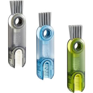 Brosses de Cuisine,à biberon pour Nouveau-né,de Nettoyage Trois en Un en U,de Nettoyage des espaces du Couvercle de la Tasse Thermos de Bouteille (3 pièces) - Neuf