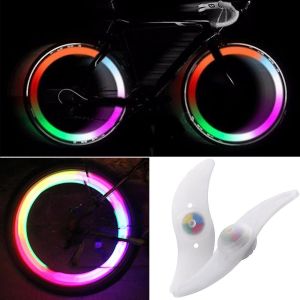 Lumières À Rayons De Roue - Changement De Couleur Led Vélo Vélo Roue Lumière - Multicolore 3 Mode - Accessoire De Vélo Facile À Installer - Accessoire De Vélo Pour Enfants Pour Visibil - Neuf