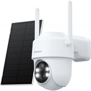 Camera Surveillance Wifi Exterieure Sans Fil Batterie - Panneau Solaire, 2K Camera Solaire Exterieur 2,4Ghz, Alerte Instantané Pir, Compatible Avec Alexa, Vision Nocturne, Audio Bidirectionnel - Neuf