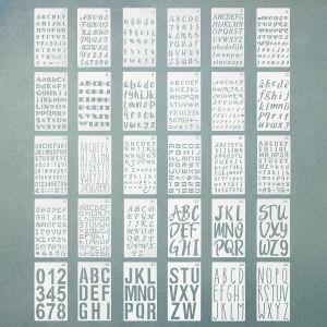30 Pcs Pochoirs Lettres Et Chiffres,Pochoirs De Lettres En Plastique S,Alphabets Num&eacute;ro Pochoirs Mod&egrave;les,Pochoir De Lettres Pour Peinture De Scrapbooking Bricolage - Neuf