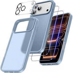 5 En 1 Coque Pour Iphone 17 Avec 2 Verre Tremp&eacute; Et 2 Cam&eacute;ra Protecteur, [Coussin D'air Int&eacute;gr&eacute;] Antichoc Antirayures Bumper Protection Housse Pour Iphone 17 6.3"", Transparent - Neuf