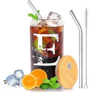 Coffret Cadeau Personnalis&eacute; Pour Femme-Anniversaire,Saint Valentin,F&ecirc;te Des M&egrave;res-Verre Avec Initiale (E) - Neuf