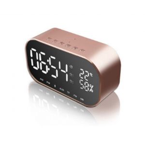 R&eacute;veil S2 avec lecteur de musique Bluetooth et haut-parleur, double alarme et affichage de la temp&eacute;rature - Neuf