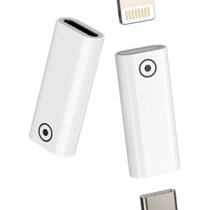 Thef-Lot De 2 Adaptateurs Usb C Femelle Vers Lightning Femelle Pour Apple Pencil Chargeur (2 Pack) Pour Ipad Pro Type C Câble Connecteur Génération 1st Génération Crayon Convertisseur Pour Iphone Cer - Neuf